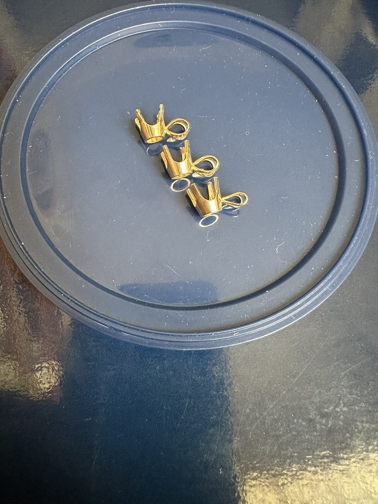 0.75CT 14K Yellow gold round 4 prong pendant setting solid base mounting