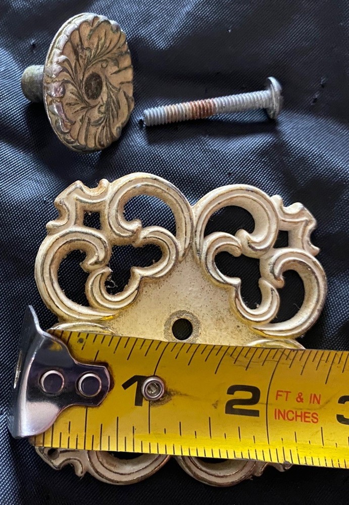 Antique Vintage Drawer Pulls Cabinet Knobs | Ivory Lace Openwork