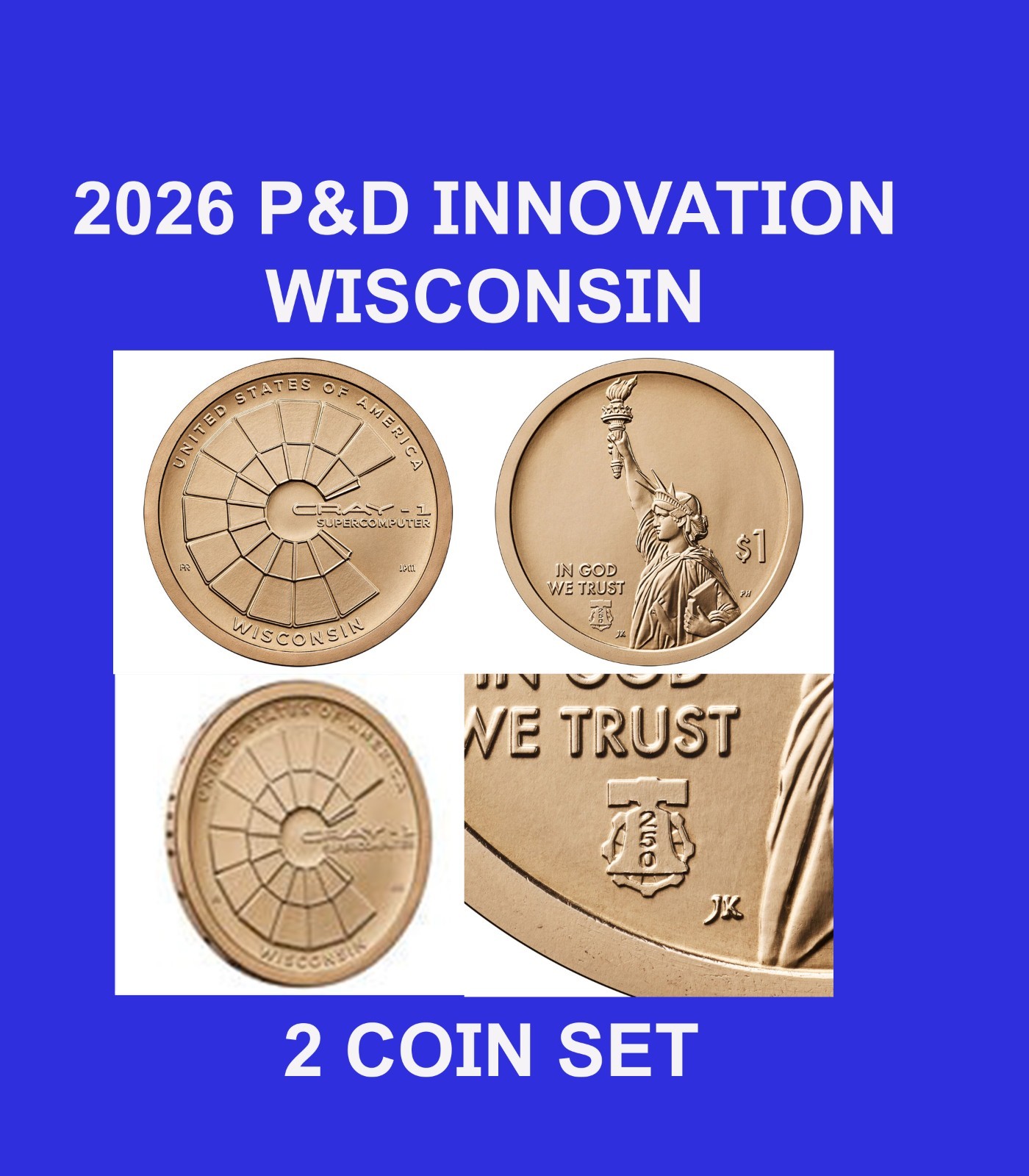 2026 P&D American Innovation Dollar WISCONSIN "Best Grade" PRIVY MARK PRE-SALE
