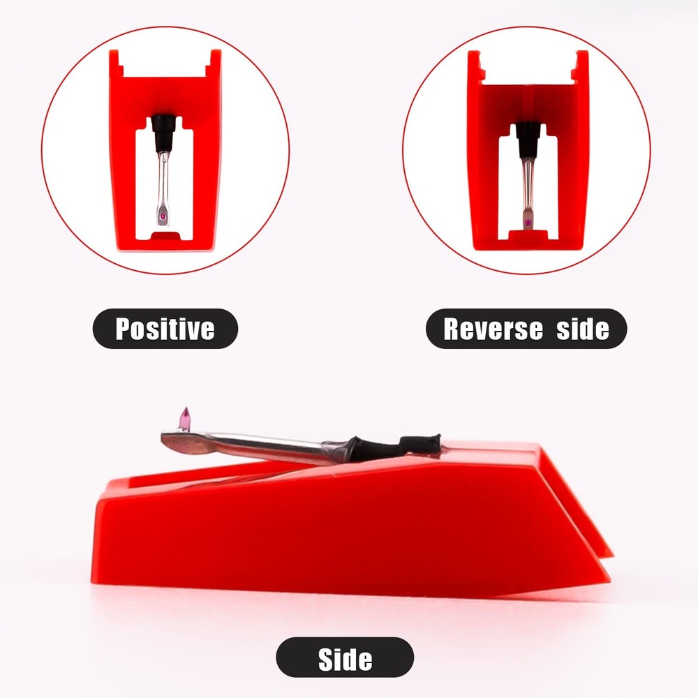 3pcs Record Player Turntable Needle Replacement Stylus - Long-Lasting Diamond Ti
