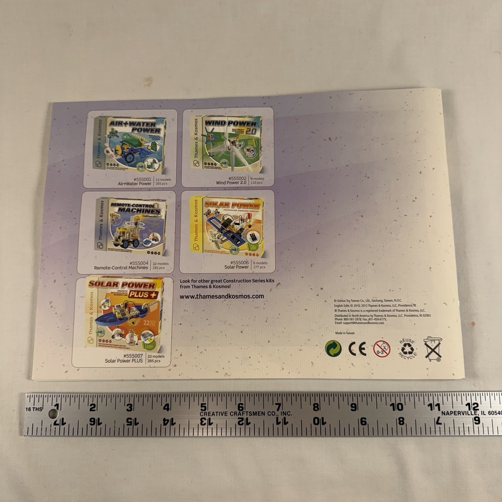 Thames and Kosmos Remote Control Machines Construction Kit Replacement Manual