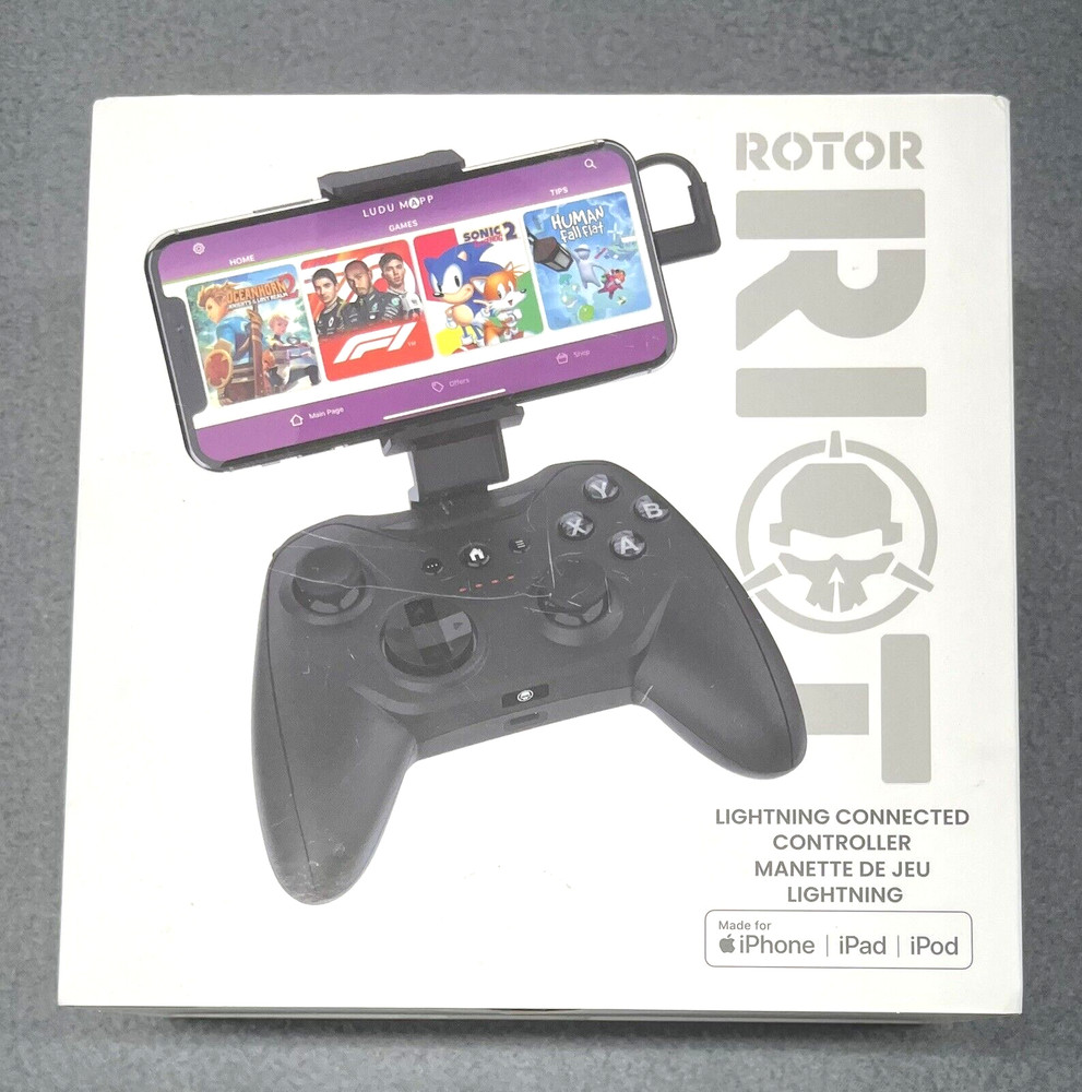 NEW Rotor Riot Gaming Controller RR1852 Lightning Connected iPhone IPad iPod