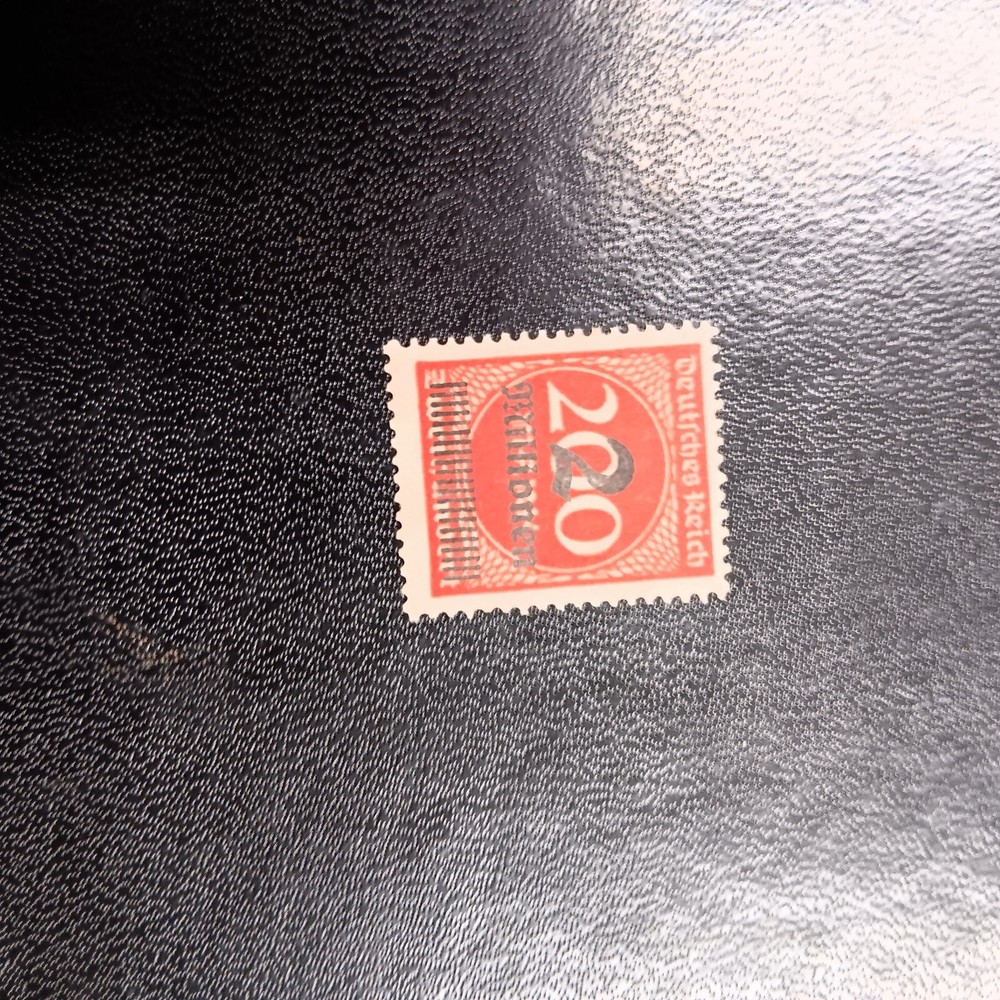  German 1923 red postal stamp.      