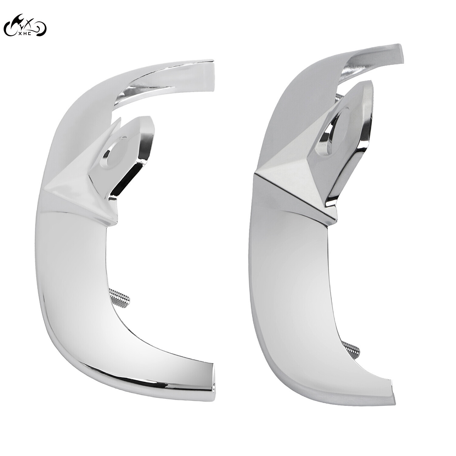 Chrome Front & Rear Fender Tip Mudguard Trim For Harley Heritage Springer FLSTS