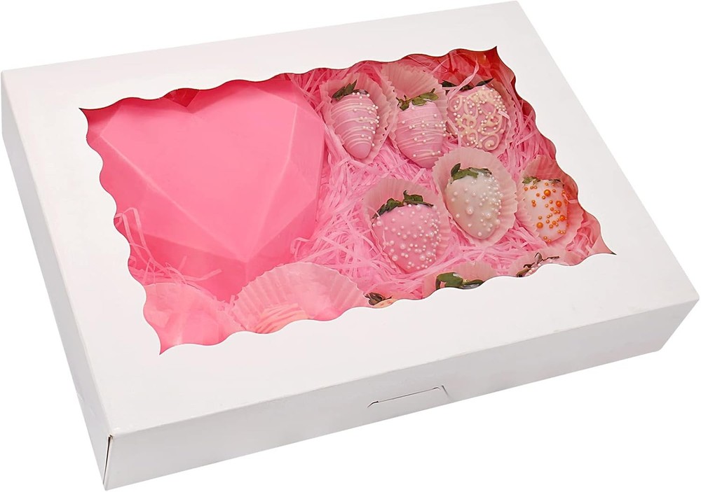 Bakery Boxes, Cookie Boxes, Auto-up Treat Boxes with Window for