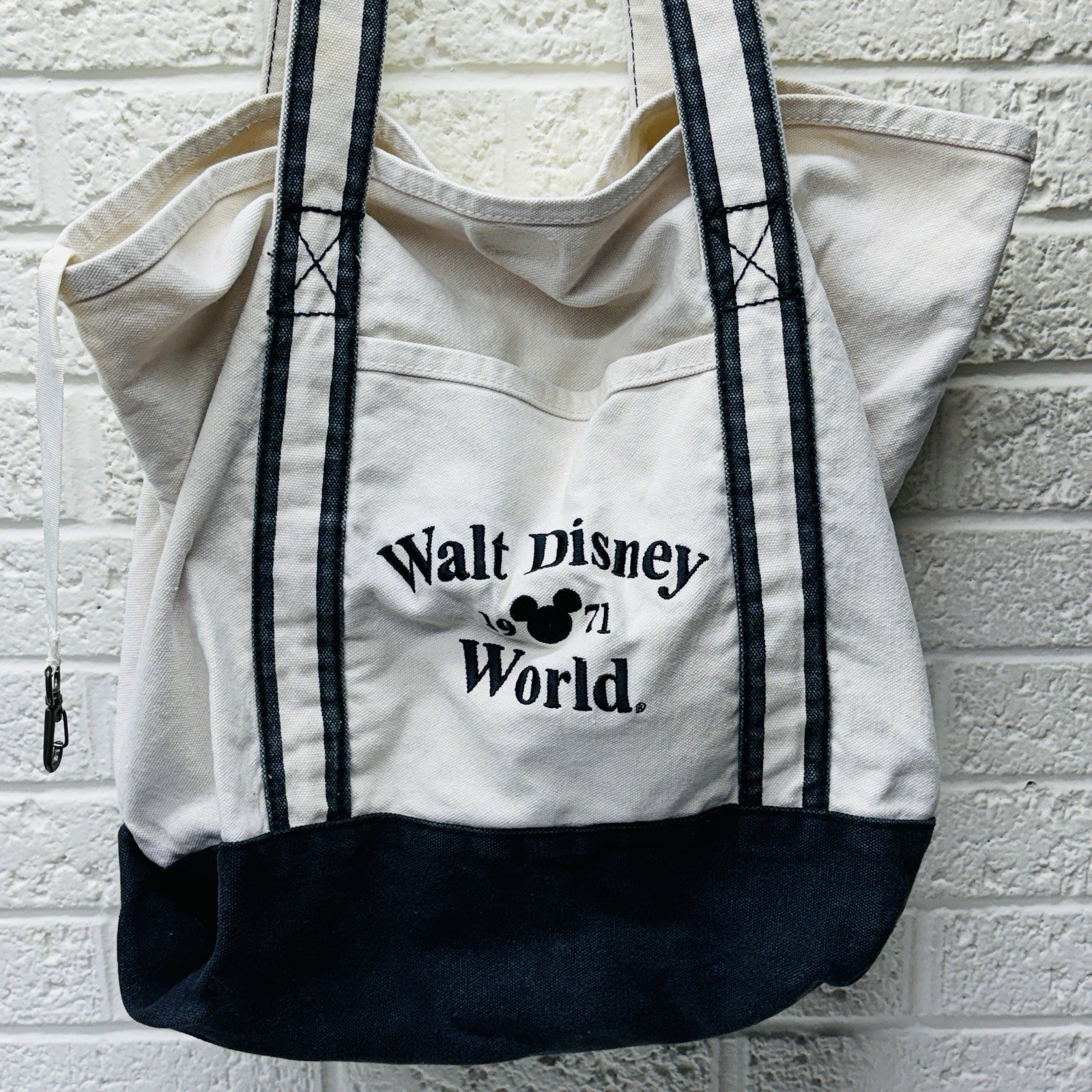 Walt Disney World 1971 Large Canvas Shoulder Tote Beach Shopping Bag • G‼