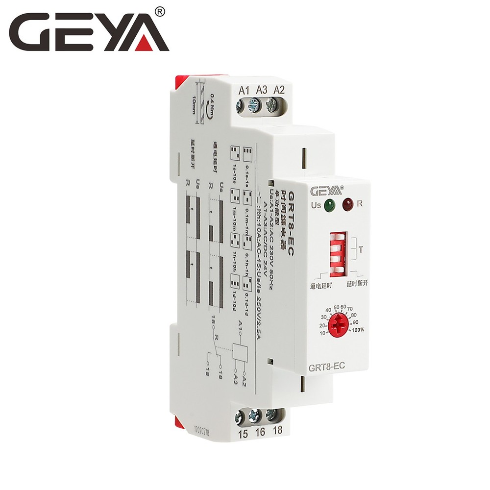 GEYA Off Delay & On Delay Time Delay Relay Timer Cycler Switch DC24V AC230V NEW