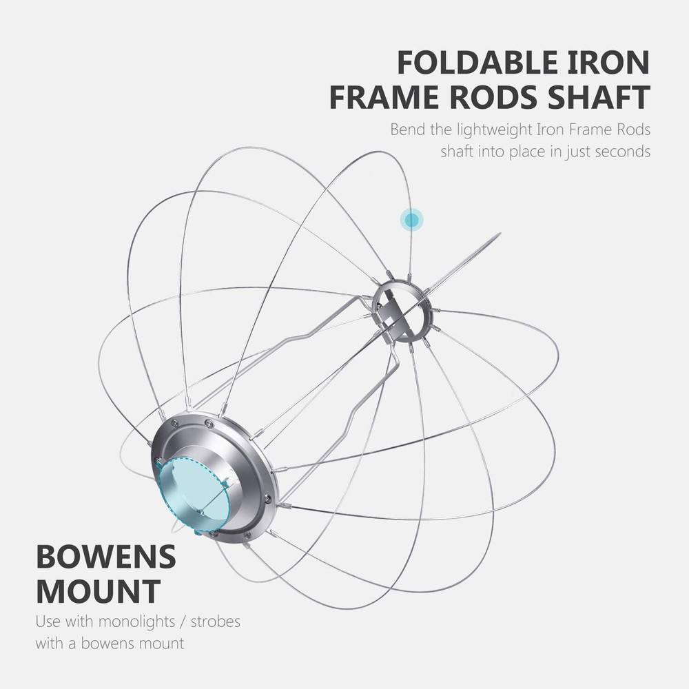 TRIOPO Lantern Softbox 55cm Quick Release Softbox for Bowens Mount Video Light