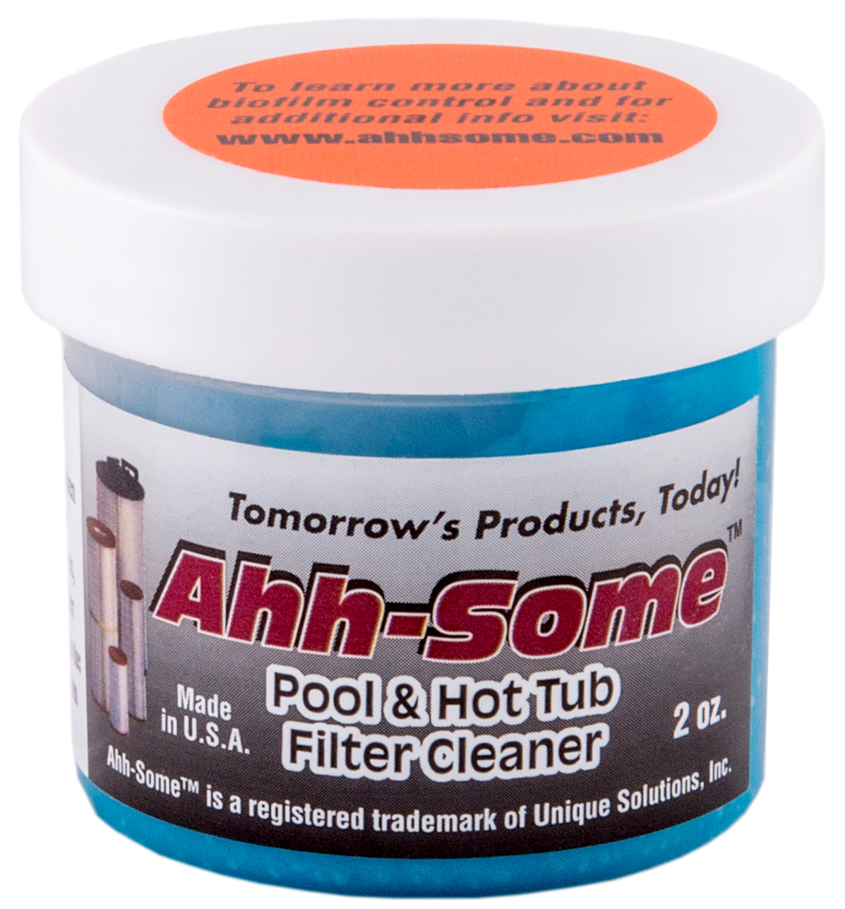 Ahh-Some Pool & Hot Tub Filter Bio-Cleaner 2 oz Jar Ahhsome NEW