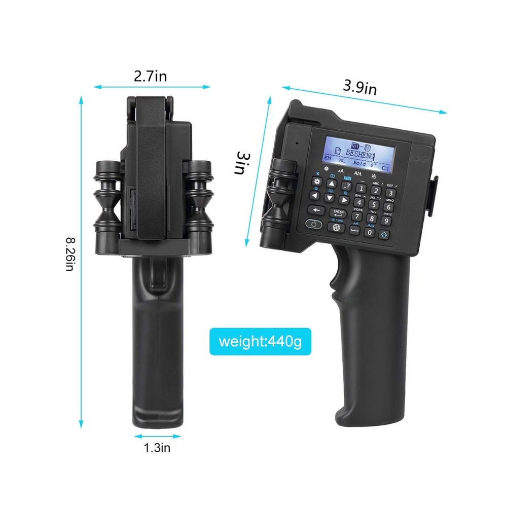 Handheld Printer PT2000SE, Portable Handheld Inkjet Printer with Quick-Drying...