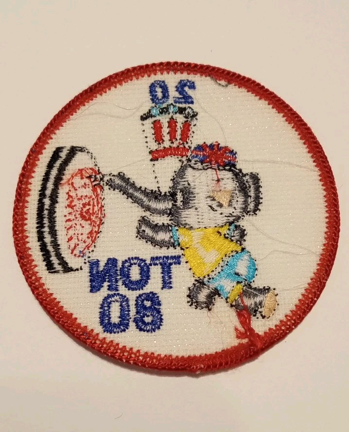 Throwing Dart Patch Ton 80 Elephant New VTG Embroidered