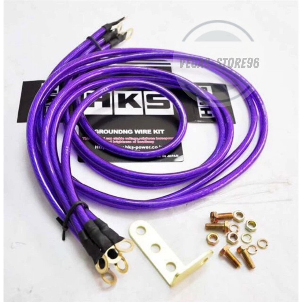 Universal 5 Points HKS Super Earth Cable Wire Grounding Kit Performance Blue