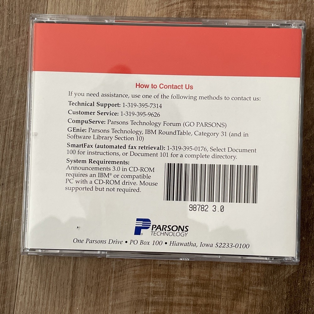 Announcements 3.0 For Windows (Vintage PC CD-ROM)