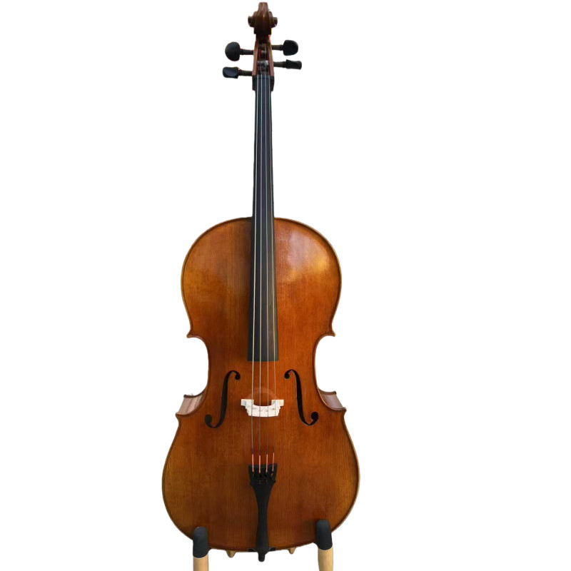 Solid Maple wood Cello 4/4 Full size, Shiny surface, Hand made, Free bag bow