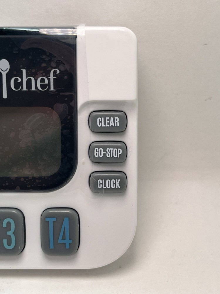 The Pampered Chef Digital Kitchen White Timer Model 100479 TIMER ONLY
