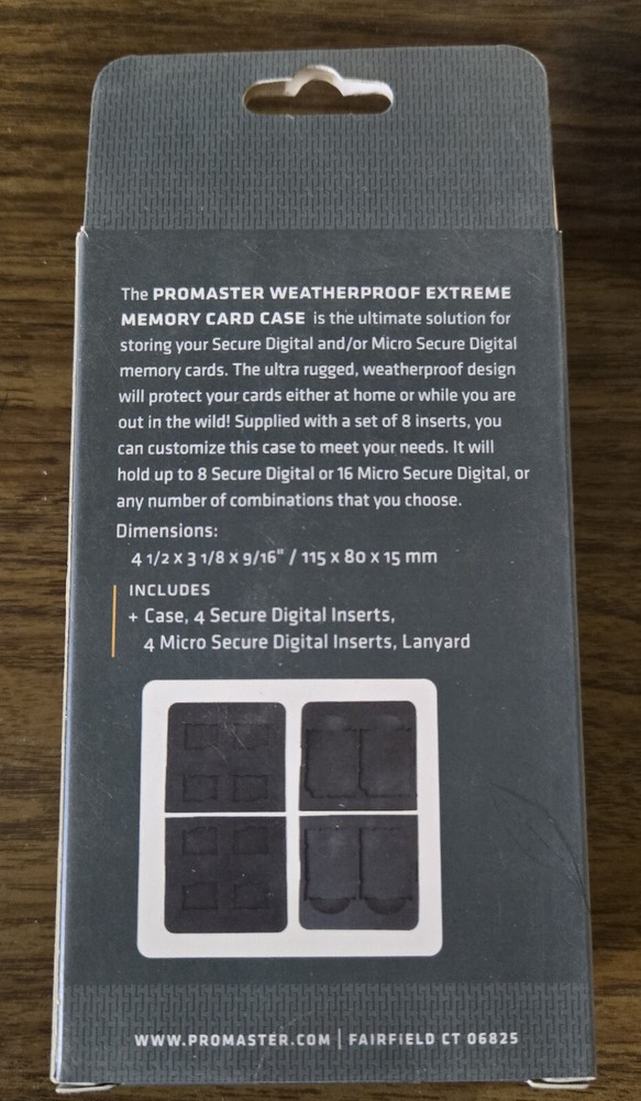 Promaster Weatherproof Extreme Memory Card Case SD/MicroSD New