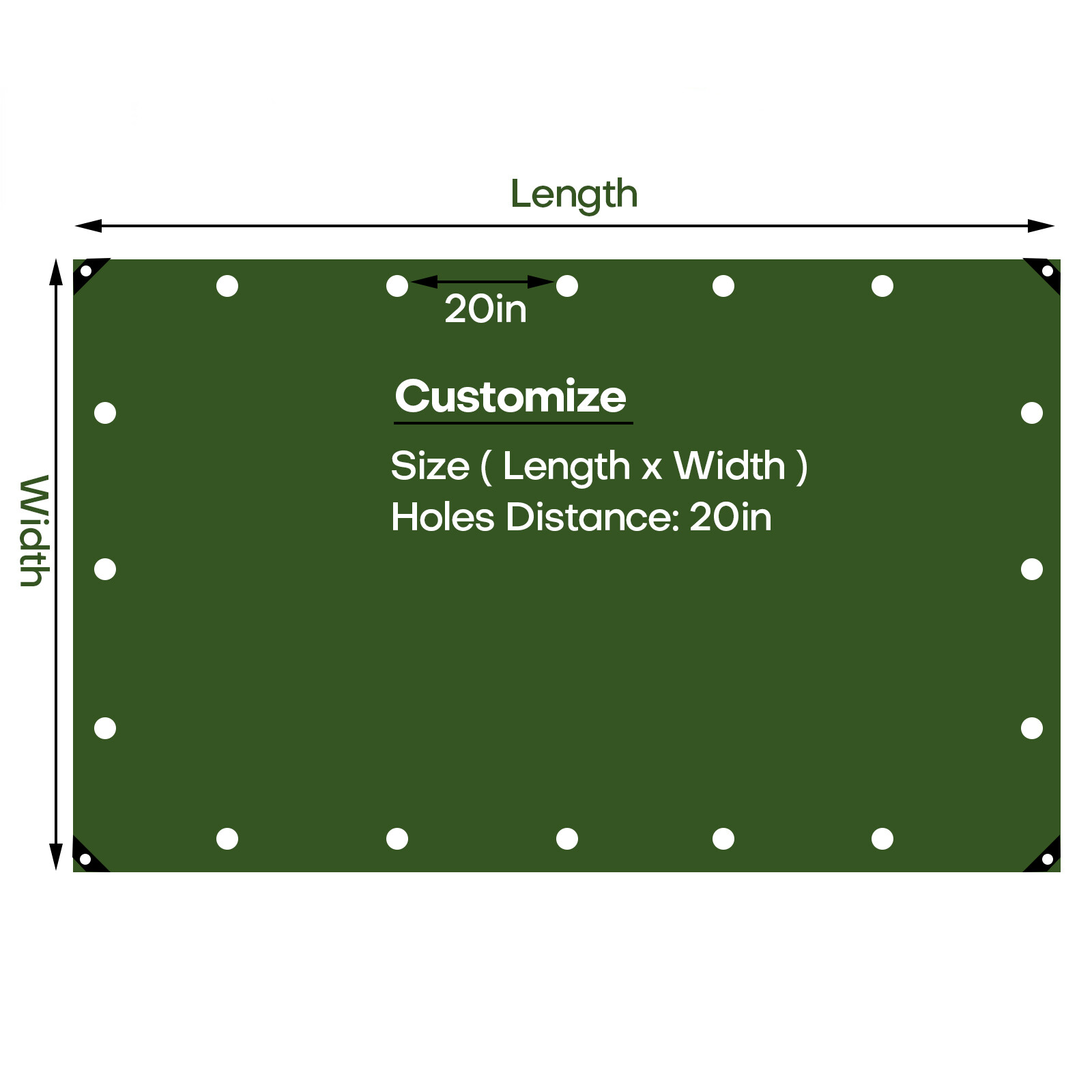Heavy Duty Canvas Tarps Shelter w Grommet Tarpaulin Cover Canopy Water-Resistant