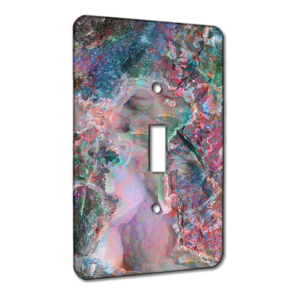 Elements of Space Crystal Array Rainbow Metal Wall Plate Switch AC Decora