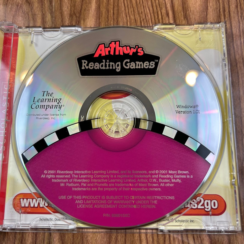 Arthur's Thinking Games Math Reading + 2nd Grade CD-ROMs Learning Co. Aardvark