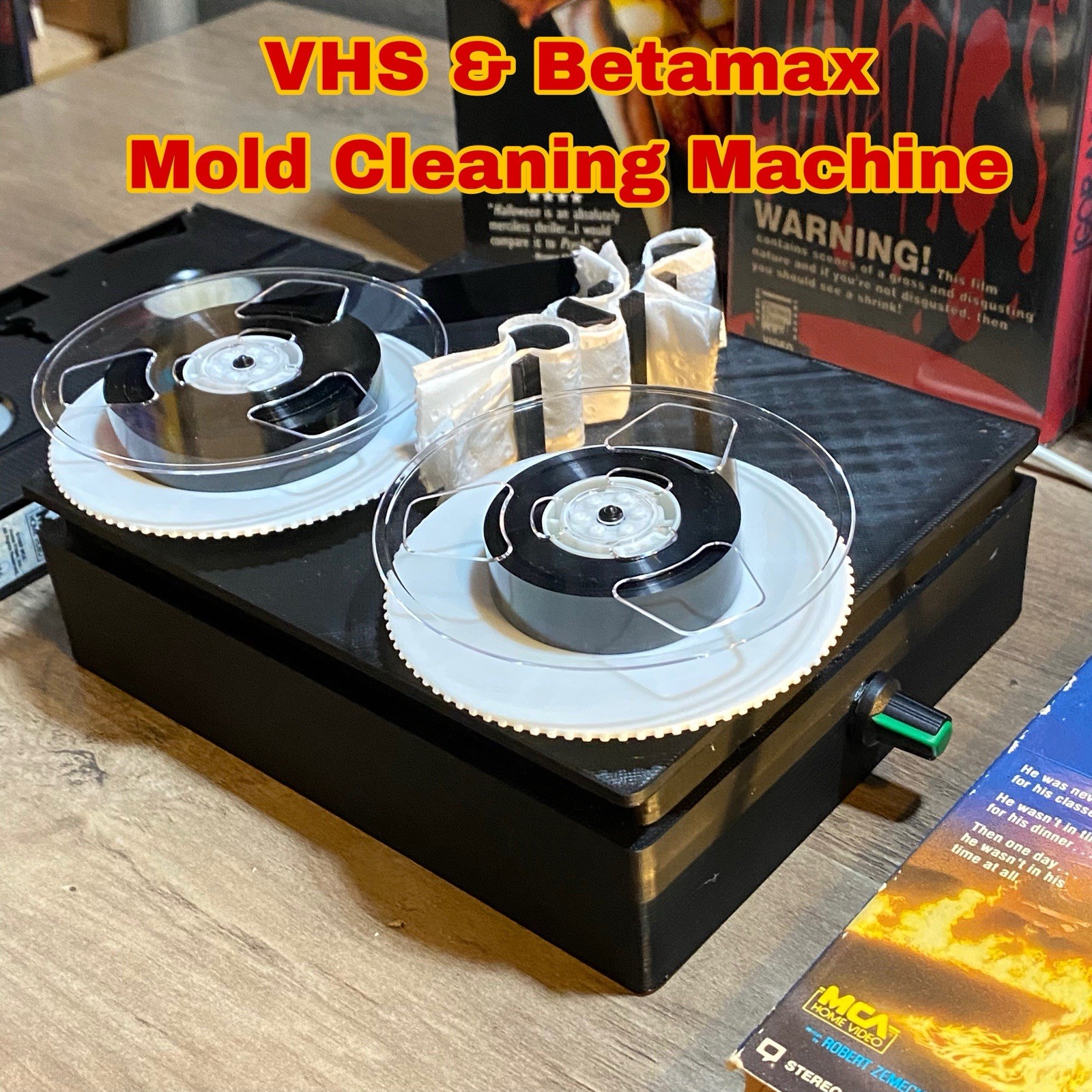 Tape Saver VHS & Betamax Mold Removing Machine Video Cassette Tape Cleaner V1