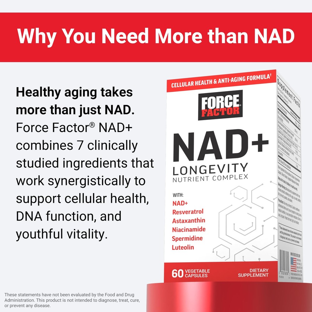 Boost Cellular Energy + Support Healthy Aging - NAD+ Complex 60 Capsules