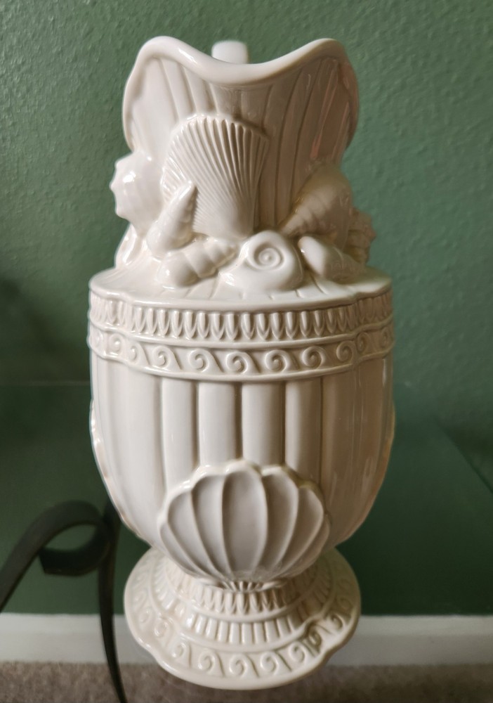 FITZ and FLOYD Essentials 11" Ceramic ATLANTIS Pitcher JUG Grecian Design Shells