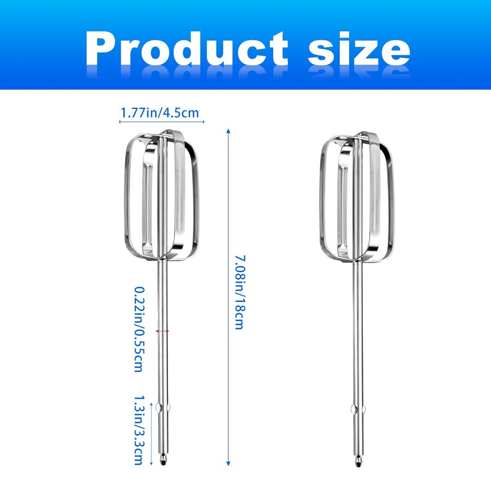 2pcs Hand Mixer Beaters Attachments Compatible with BLACK & DECKER, Universal...