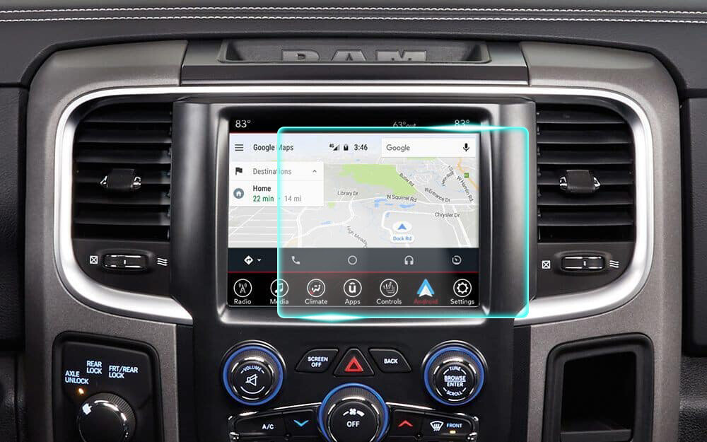 Crystal Clear Screen Protector for 2015 Dodge Ram 1500 Vehicle Navigation