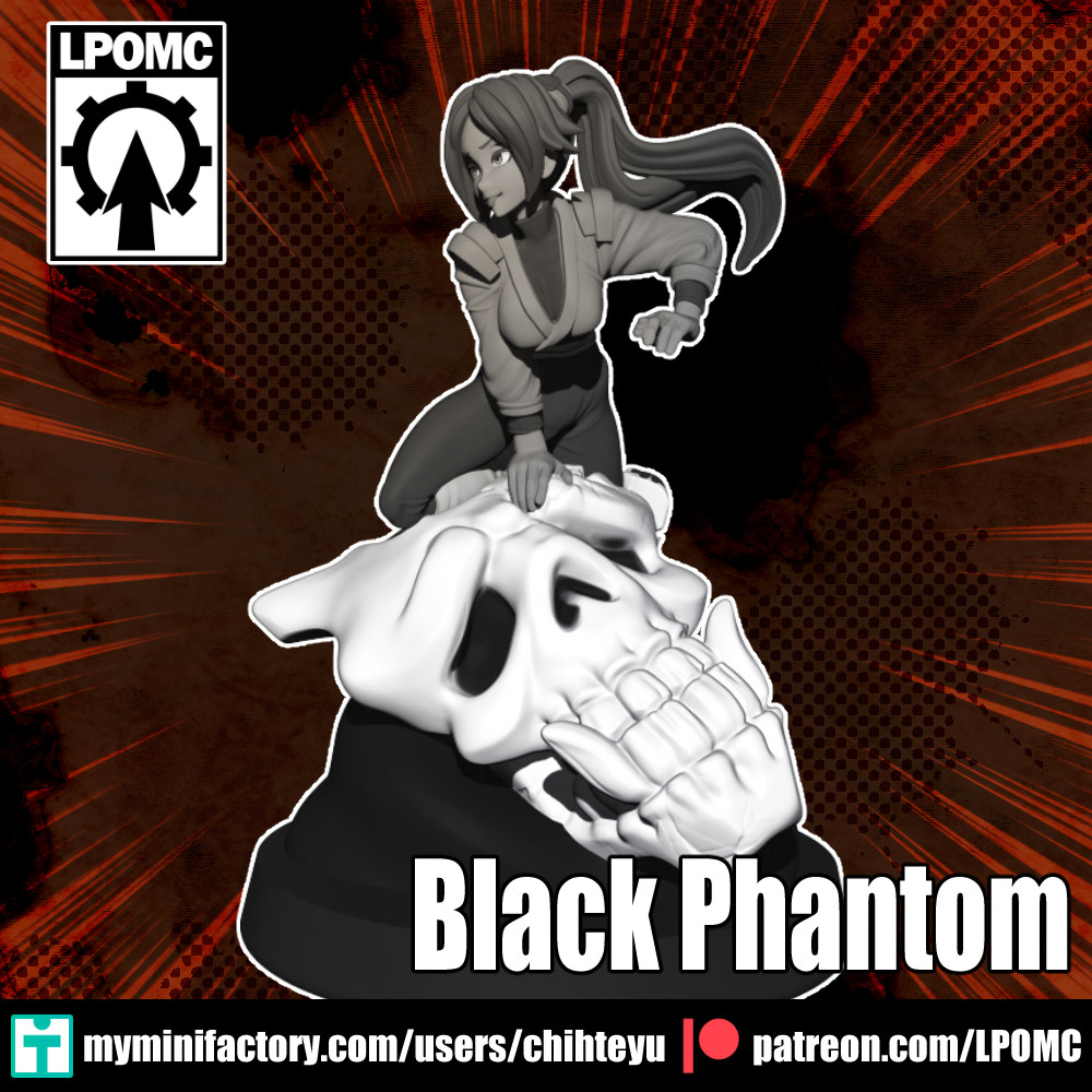DnD Miniature 32/75mm Black Pantom by LPOMC