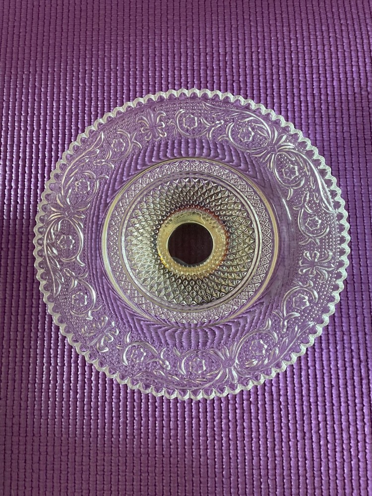 Fairfield Crystal and Silverplate Pedestal Candy Dish 6"