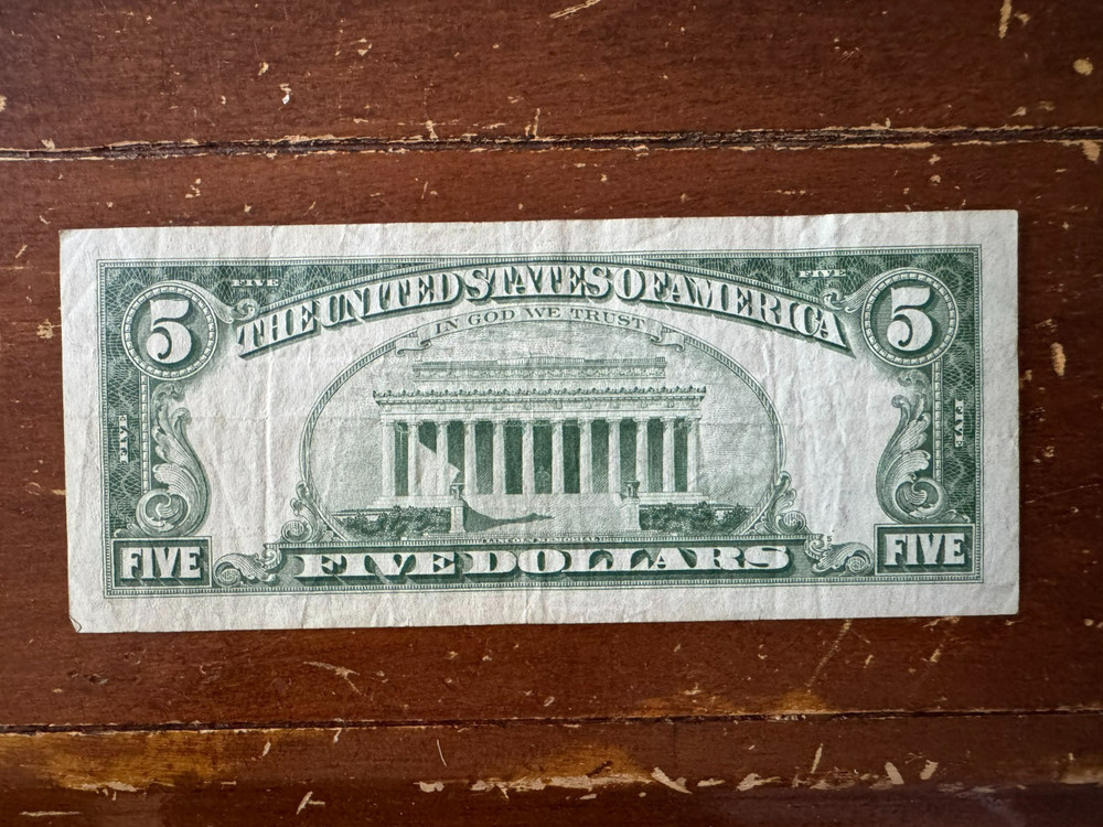 1963 $5 Dollar Red Seal
