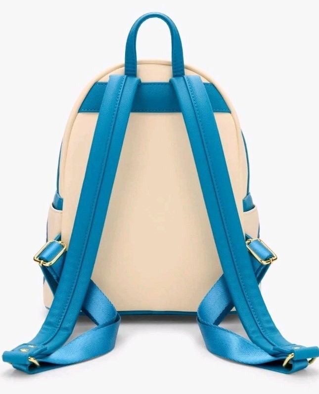 NEW! Loungefly Star Wars R2-D2 Stained Glass Portrait Mini Backpack & WALLET Set