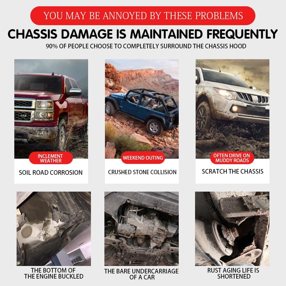 Engine Guards Mud Flaps for CC 2009-2017 Front Engine Splash Shield Black