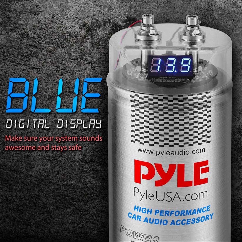 Pyle PLCAPE50 5.0 Farad Digital Power Capacitor, 20V DC Continuous