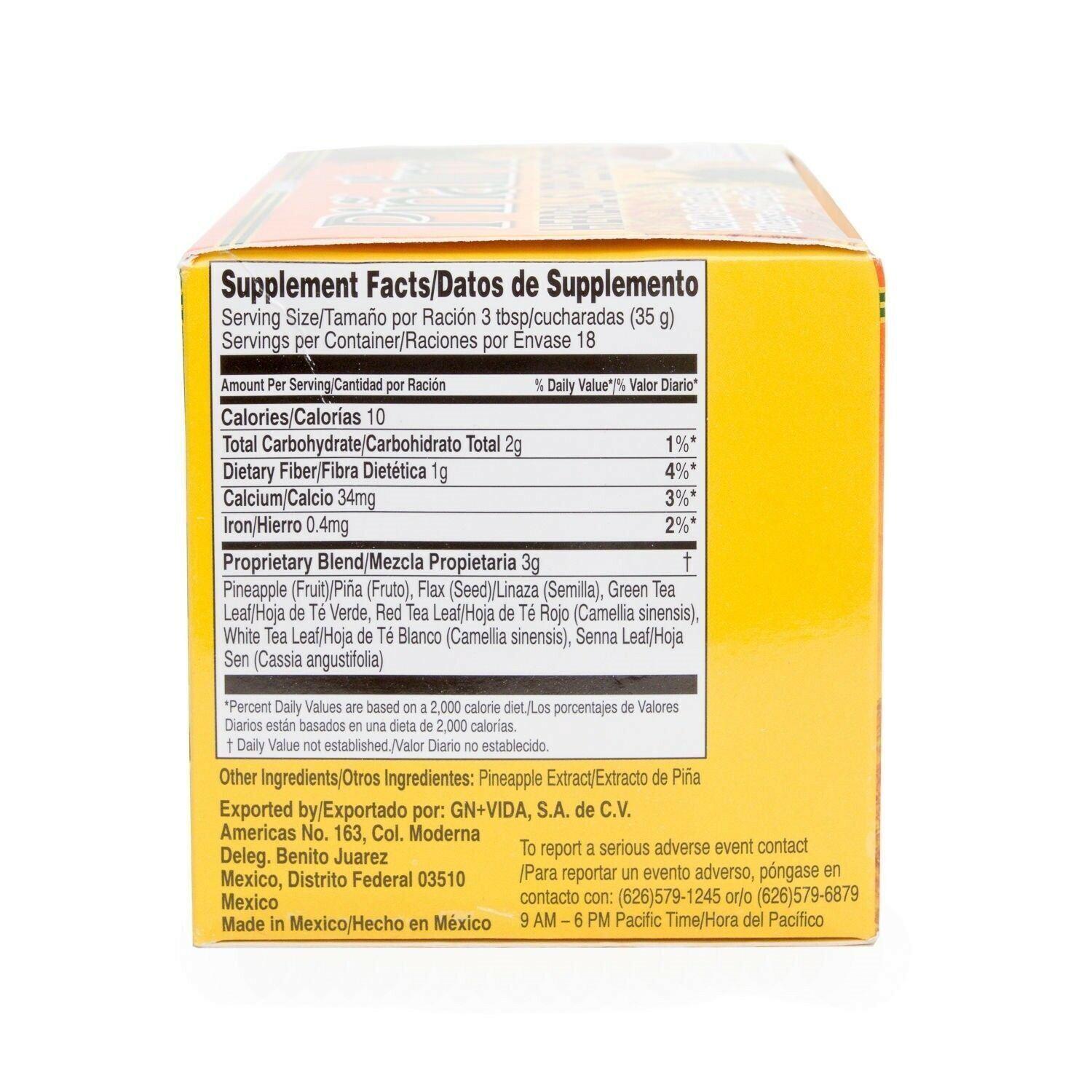 2 Te Pinalim Tea GN+Vida ENVIO GRATIS 60 days Pinalim Pineapple Diet FREE SHIP