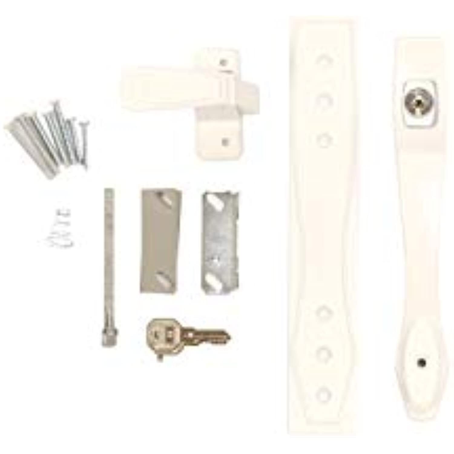 Larson Certified Storm Door Push-Button Heavy-Duty Latch with Key Handle Set