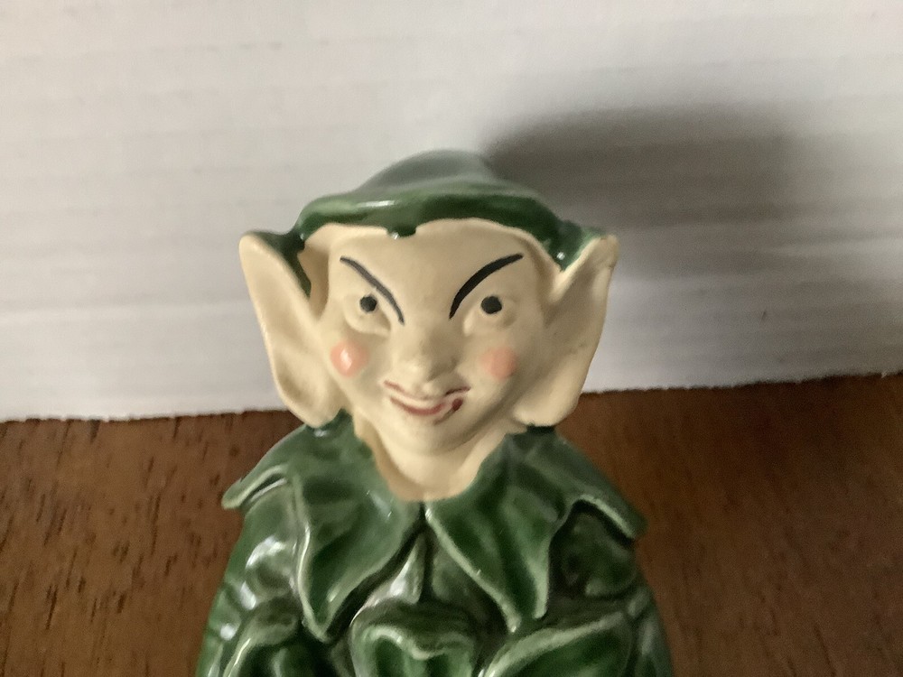 Vintage? Green Elf Pixie Nick/Knack Holder FIGURE