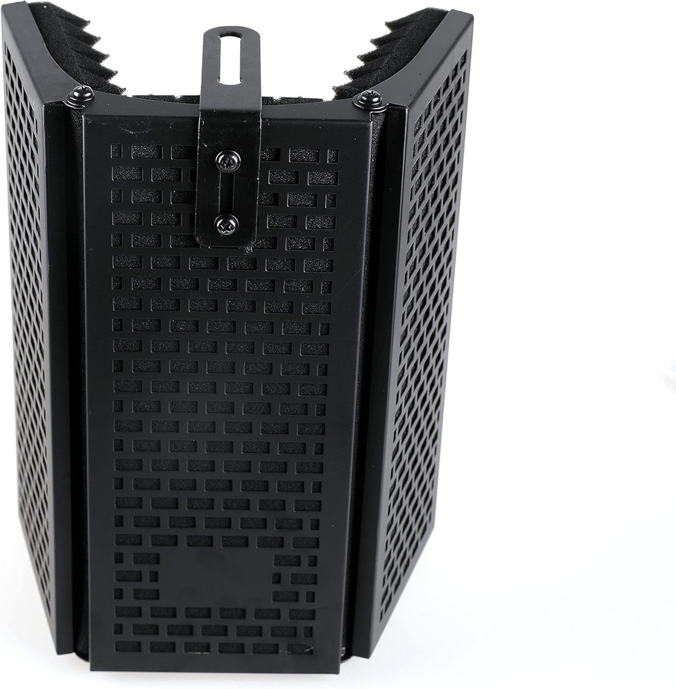 Microphone Isolation Shield, Foldable Mic Shield with Triple Sound Insulation, R