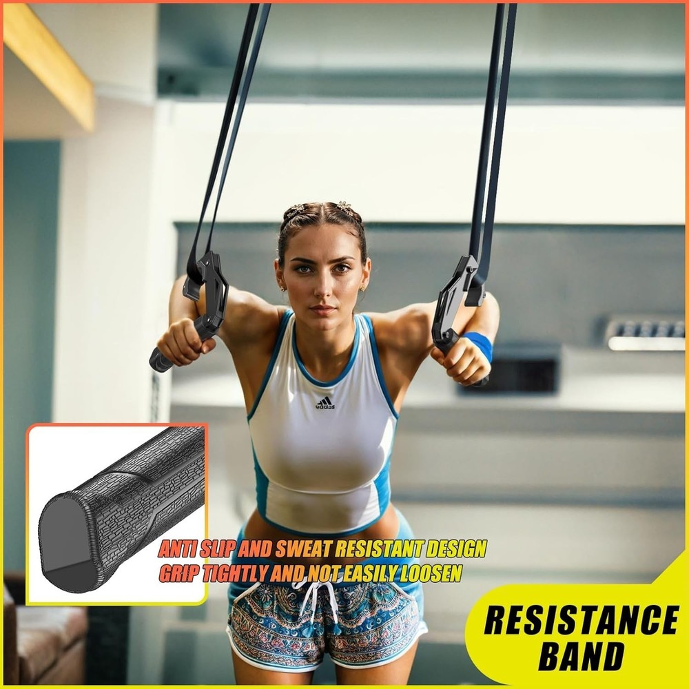 Neutral Grip Handles Pull Up Bar Pull Up Handles W/ Ergonomic Portable Hooks