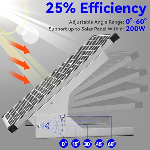 Solar Panel Mount Stand: 13.8in Immortal Steel Adjustable Angle Bracket -