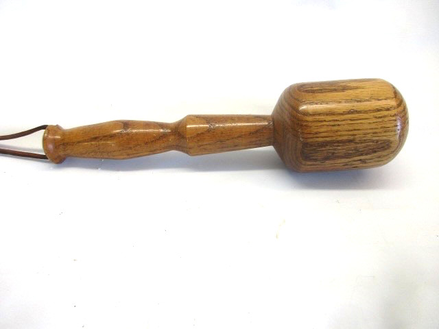 Oak carving chisel mallet or possibly Masonic gavel