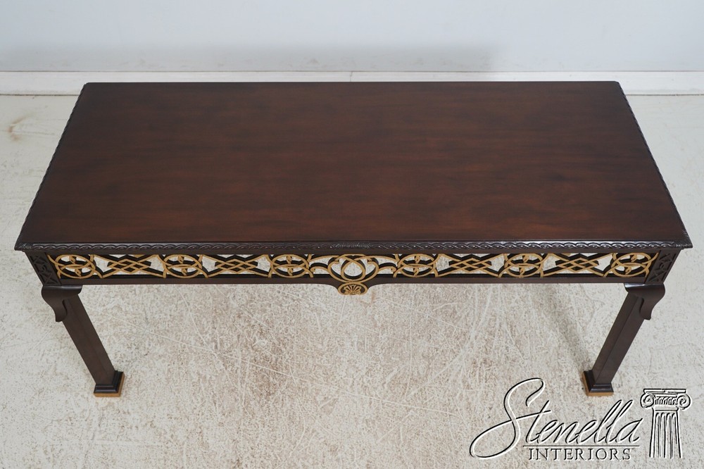 68148: BAKER Chippendale Large Mahogany Library Table