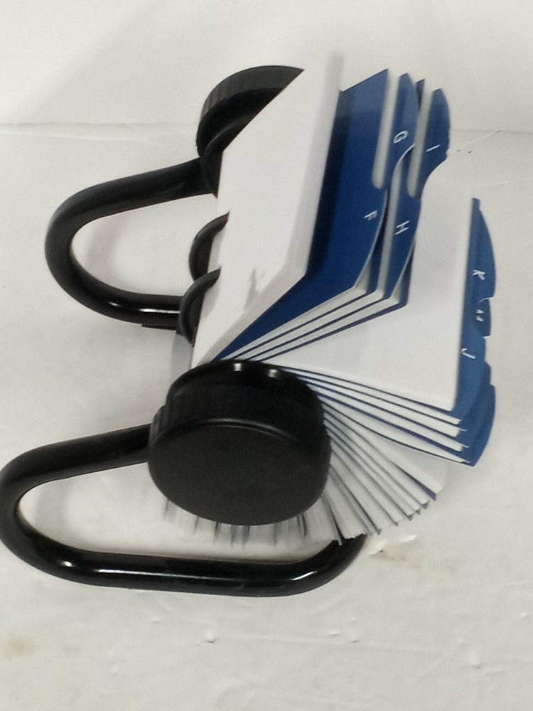 Rolodex Round Rotary File Black. 100% Complete. All Divider Tabs Present!