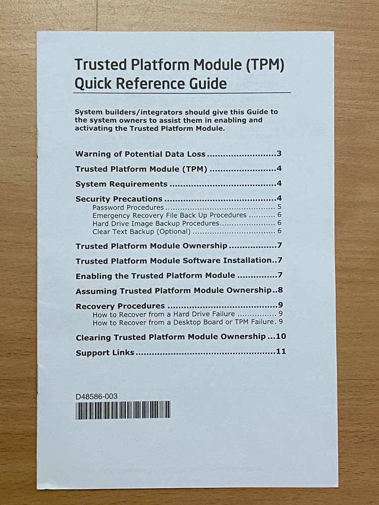 Intel Desktop Board BQ35J0 Reference Guides and Drivers & Software DVD & Floppy