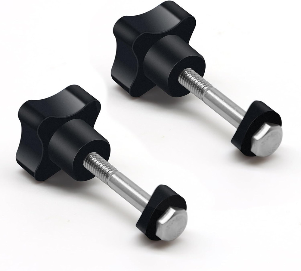 2 Pcs Rollator Walker Replacement Arm Adjustment Knobs With M6 Track Bolt Set