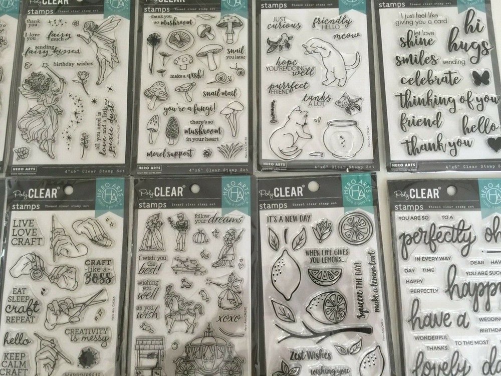 Hero Arts Poly Clear Stamp Set YOU PICK New