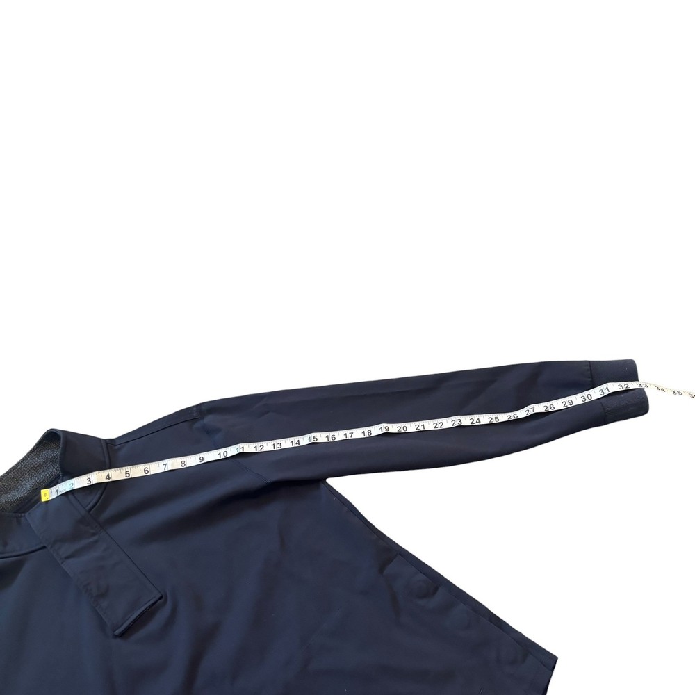 BYLT Premium Basics Elite Fairway Pullover Mens Medium Navy Blue Snap Mock Neck