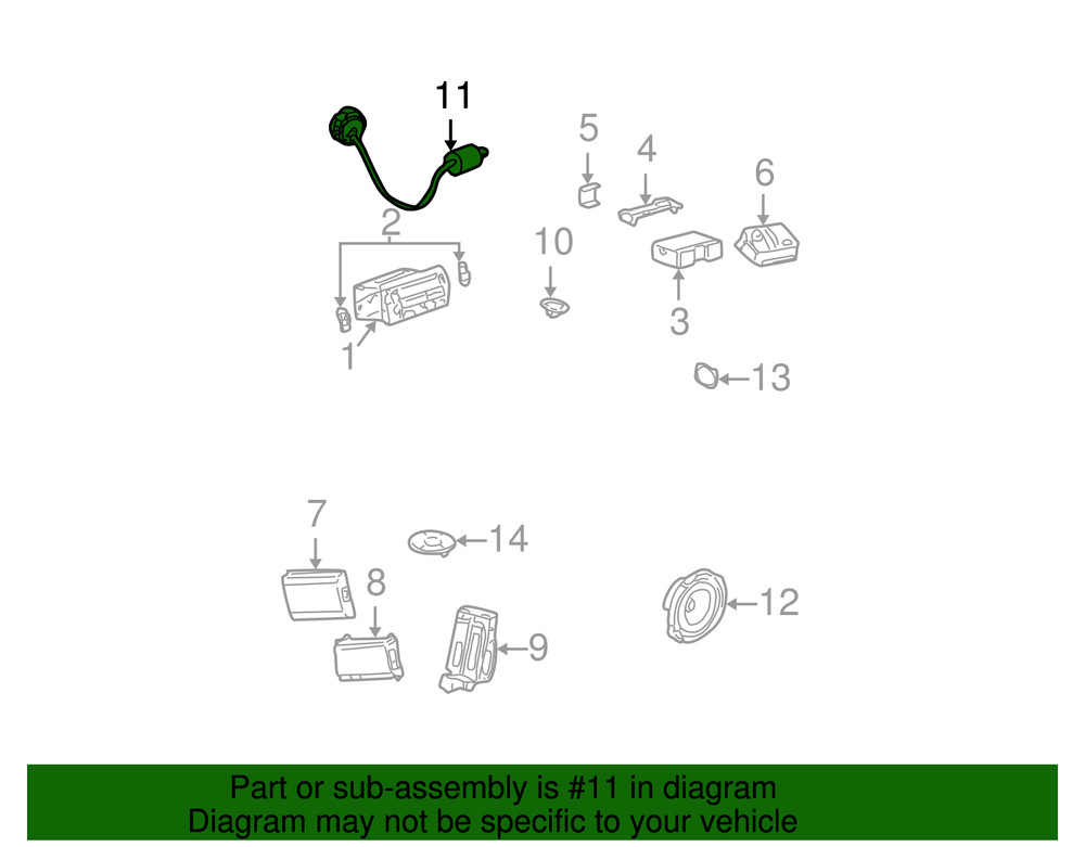 Genuine GM Windshield Pillar Speaker 15213992