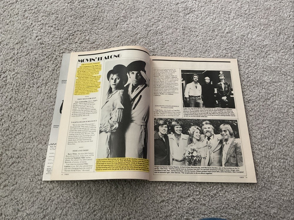 VIBES MAGAZINE 1978 LOT OF 3 KISS POSTER LED ZEPPELIN ROLLING STONES POSTER ROD