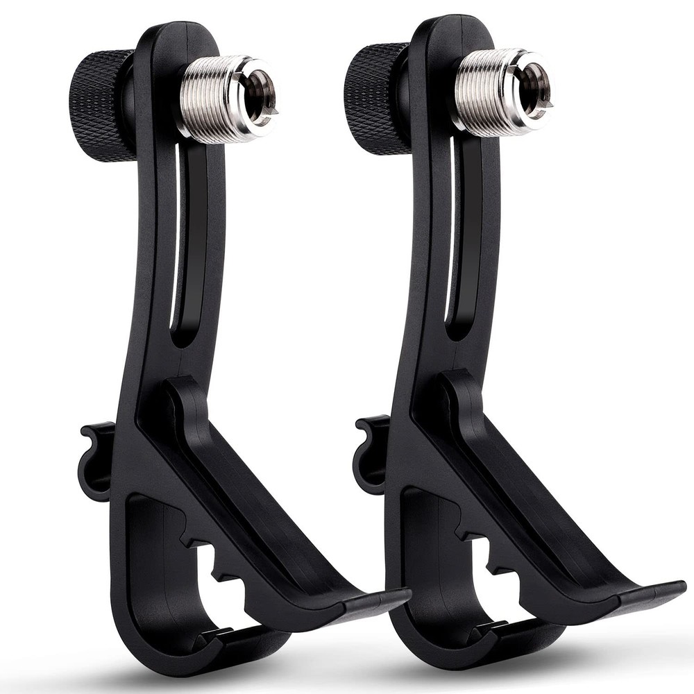 Facmogu 2PCS Drum Microphone Clip, Adjustable Mic Mount Clamp Holder Mic...